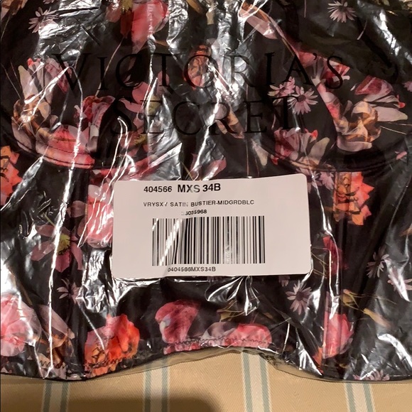 VICTORIA’S SECRET VERY SEXY BLACK FLORAL BUSTIER - Picture 6 of 7